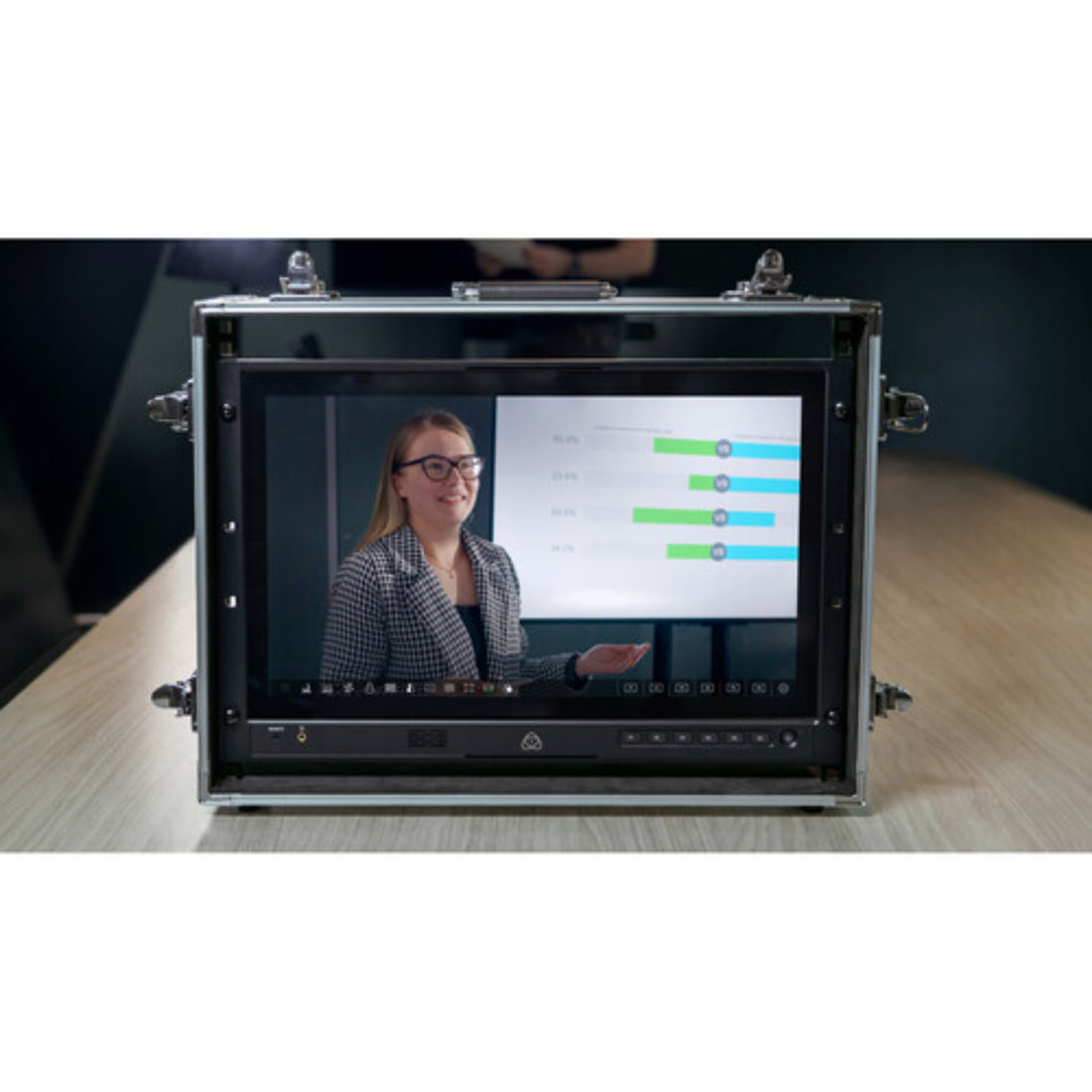 Atomos AV-19M 19" Shogun Rackmount 4K HDR Monitor Front View – image 3