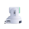 BirdDog X5 Ultra 20x 4K PTZ camera in white, showing the camera's front and side view with lens and control buttons.