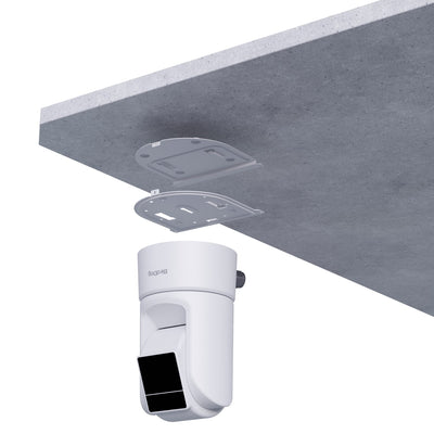 BirdDog O4 &amp; XL Ultra Ceiling Mount (White) with mounting bracket on a white background