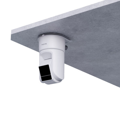 BirdDog O4 &amp; XL Ultra Ceiling Mount (White) mounted on a concrete wall