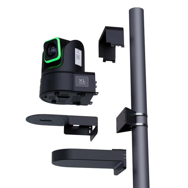 BirdDog XL Ultra Pole Mount (Black) with mounting brackets on a white background – image 2