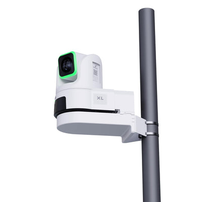 BirdDog XL Ultra Pole Mount (White) a gray pole against a white background