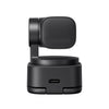 OBSBOT Tiny 3 Lite AI-powered 4K PTZ webcam with spatial audio, featuring a compact design and adjustable lens for video calls.