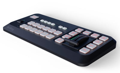 Maki Live Control panel with buttons and a joystick on a white background