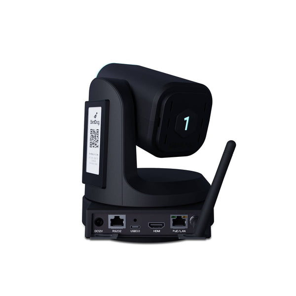Black video BirdDog X1 30x NDI PTZ Camera with 30x Optical Zoom camera on a white background – image 3