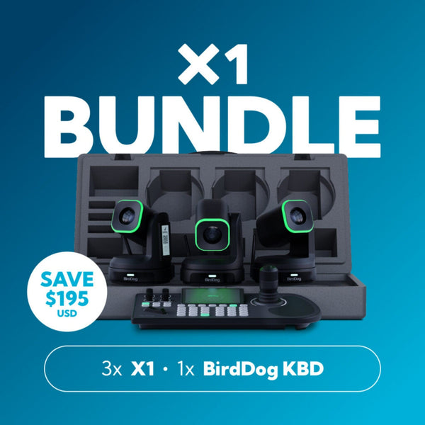 BirdDog 3x X1 PTZ Camera and KBD Keyboard Bundle (Blcak) – image 1