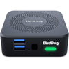 BirdDog PLAY Pro 4K NDI Player signal converter with dual USB ports and LED indicators, front view showing connection ports.