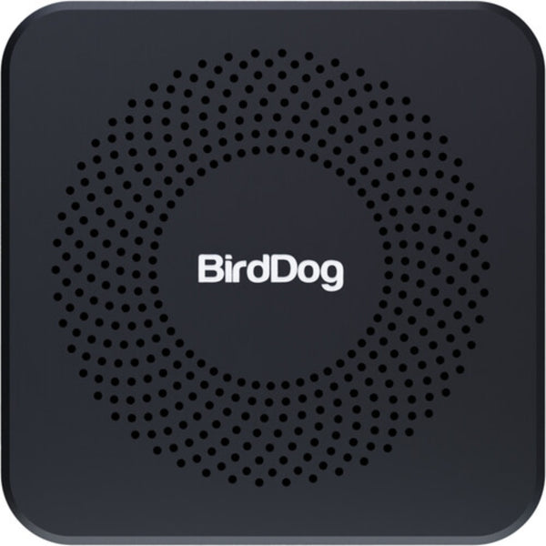 BirdDog PLAY Pro 4K NDI Player signal converter with minimal design, top view showing branding and connection ports. – image 6