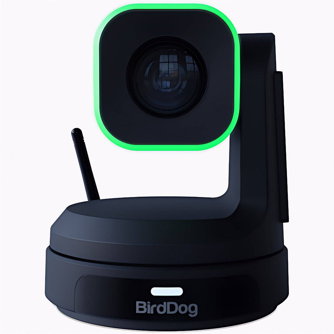 BirdDog X1 20x HD PTZ Camera in black showing front and side views with zoom lens and sleek design. – image 2
