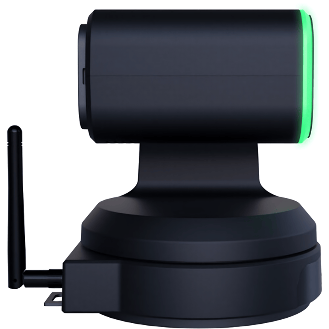 BirdDog X1 20x HD PTZ Camera in black, showing the side view with zoom lens and control buttons. – image 3