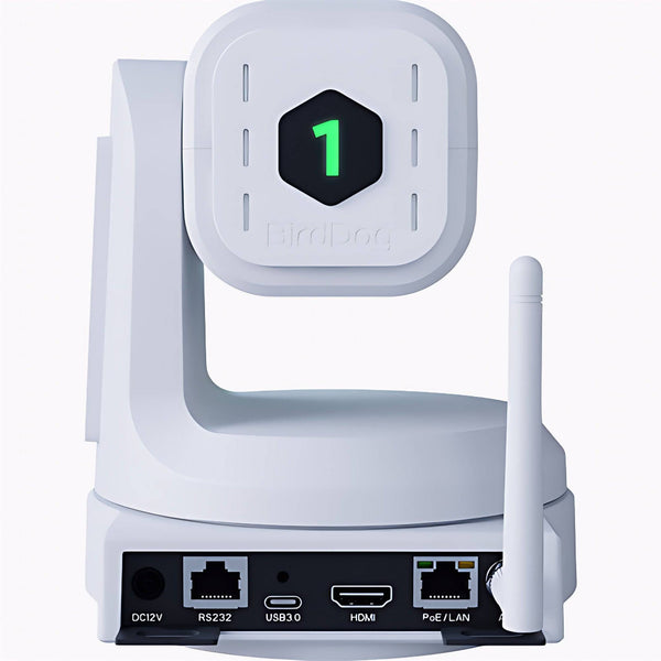 BirdDog X1 PTZ Camera with 20x Zoom (White) Behind Side – image 5