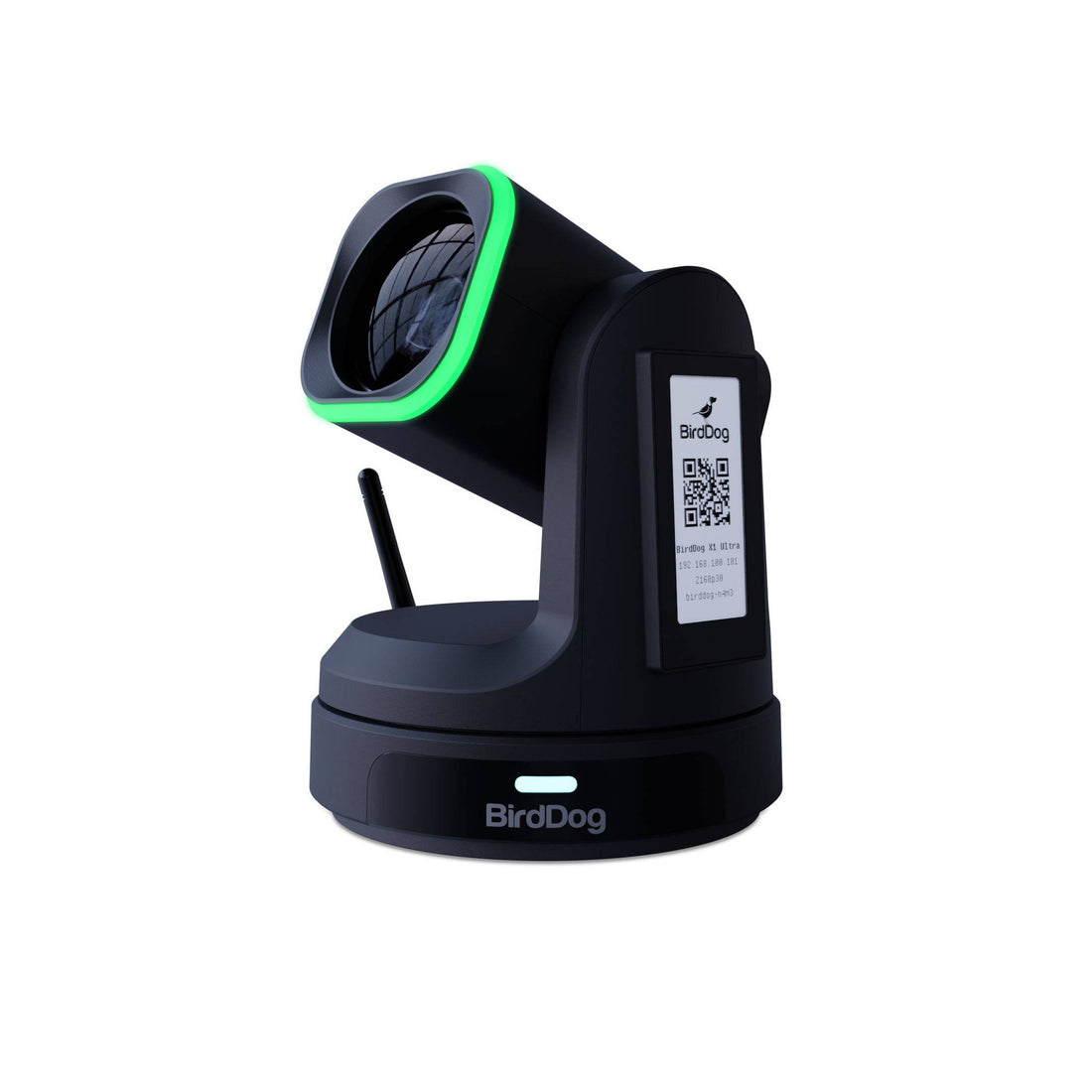 BirdDog X1 Ultra 12x 4K PTZ camera in black, showcasing its professional camera lens and sleek design for high-quality video production. – image 1