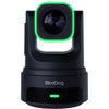 Black BirdDog X4E Ultra 20x 4K PTZ camera with AI tracking, front-side view, showcasing professional video camera features.