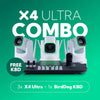 BirdDog X4 Ultra 4K PTZ 3-Camera Kit with KBD PTZ Controller (White)