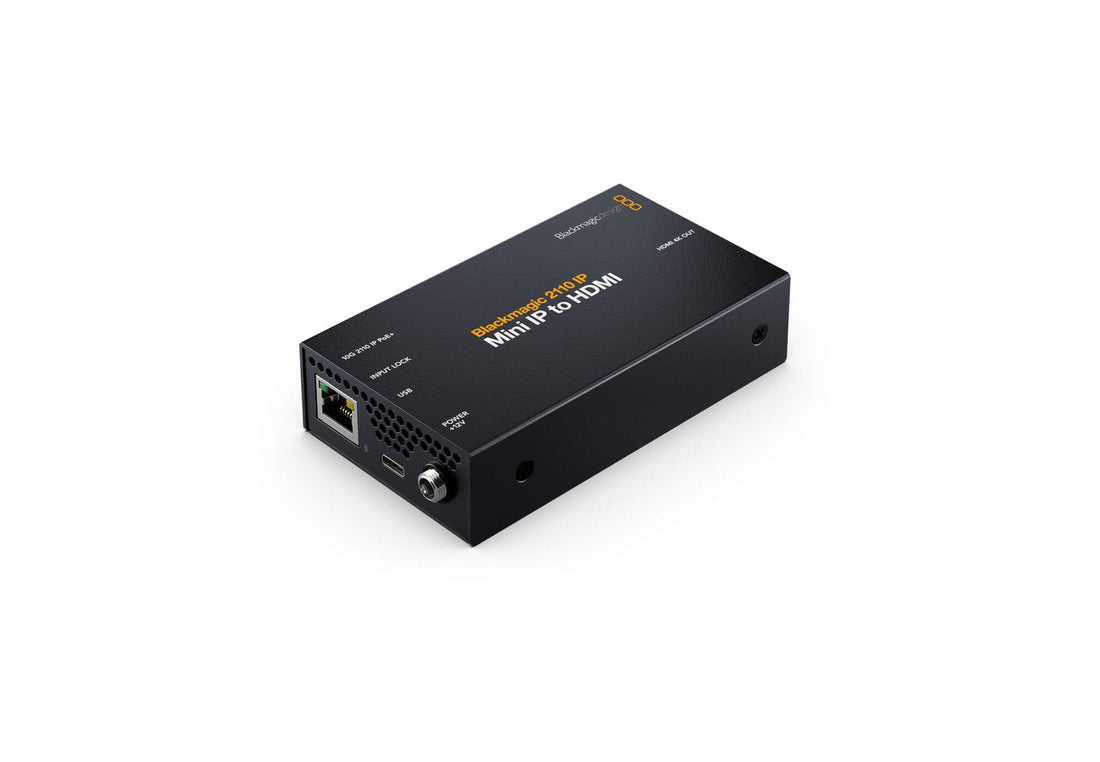 Blackmagic Design Blackmagic 2110 IP Mini IP to HDMI video converter with left-angle HDMI port. – image 2