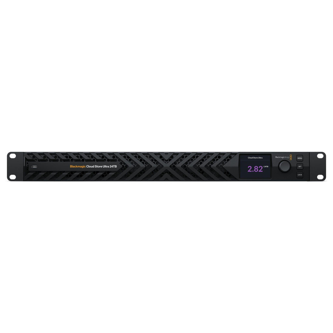 Blackmagic Design Cloud Store Ultra 24TB storage device with multiple drive bays and front panel access. – image 2