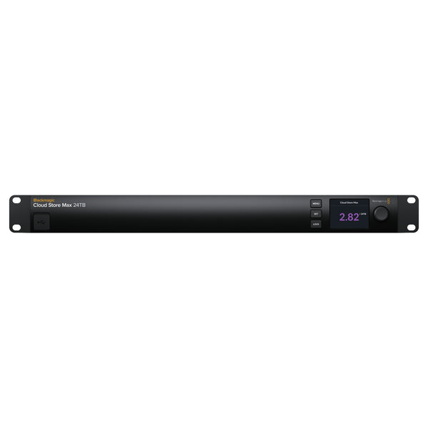Blackmagic Design Cloud Store Max 24TB storage device with front view showing ports and branding. – image 1