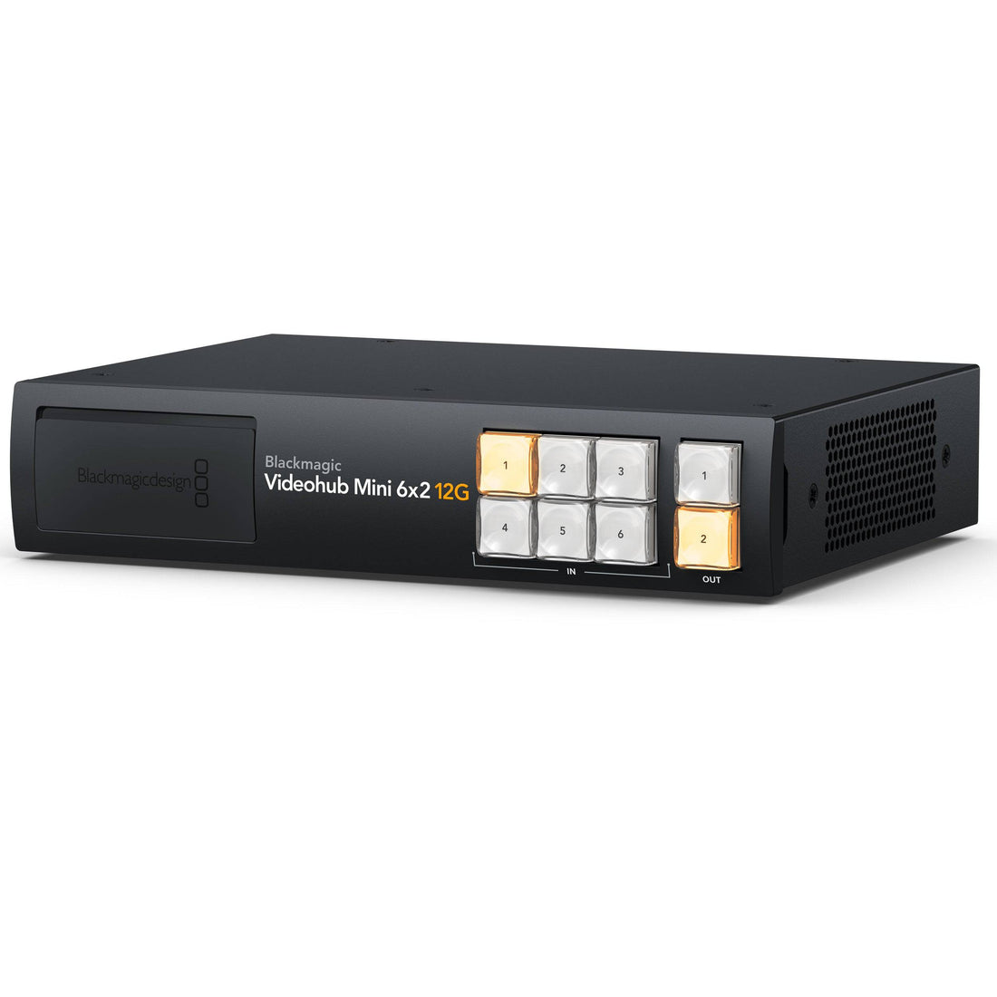 Blackmagic Design Videohub Mini 6x2 12G Angle – image 1