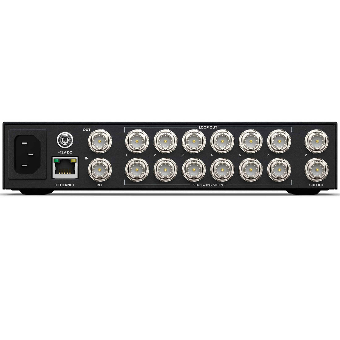 Blackmagic Design Videohub Mini 6x2 12G Rear – image 3