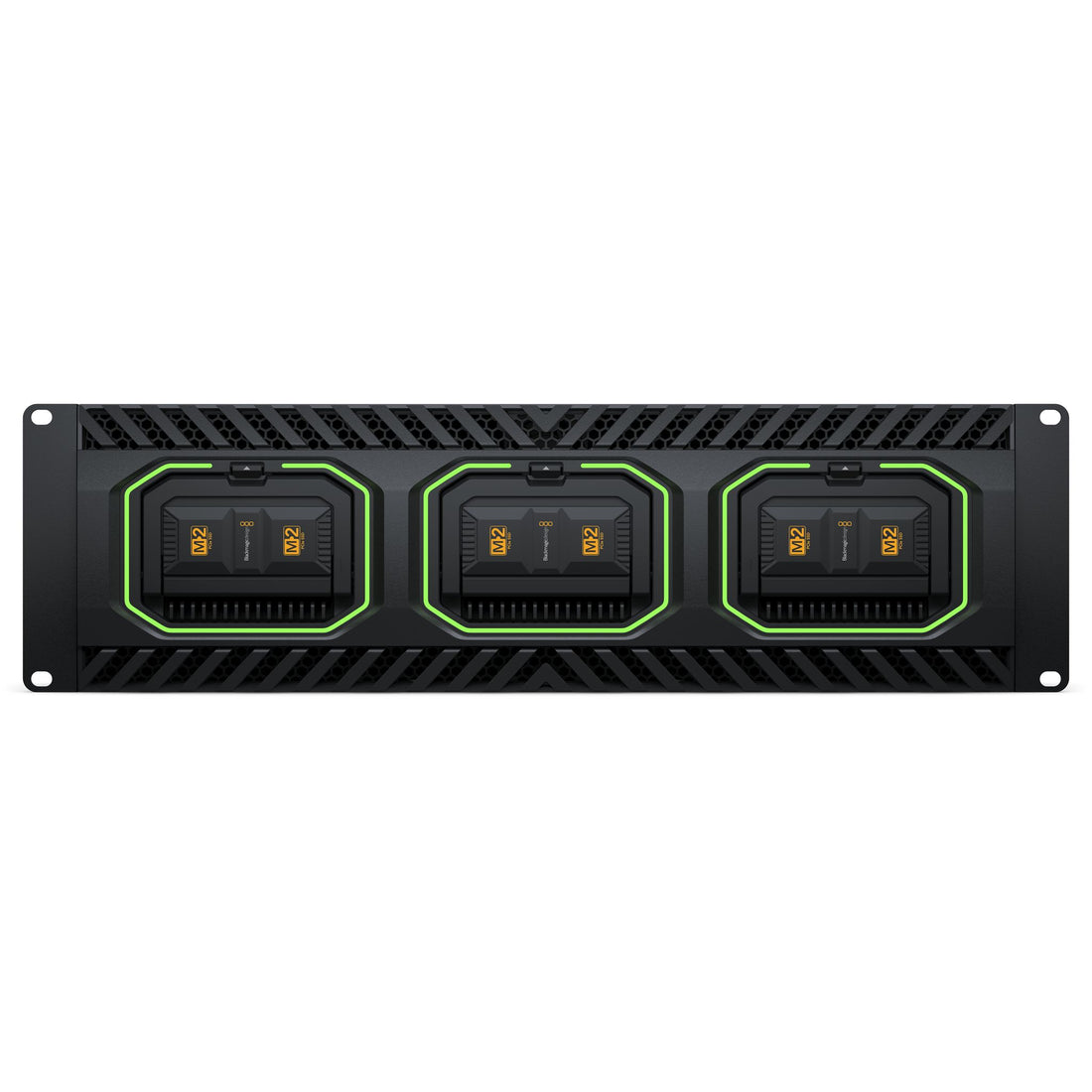 Blackmagic Design Media Dock Ultra storage device with front view showing ports and sleek black finish. – image 2