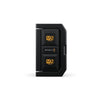 Blackmagic Design 16TB Media Module storage device with front view, featuring multiple ports and sleek black design.