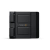 Blackmagic Design Media Module 16TB storage device with side view showing ports and sturdy black casing.