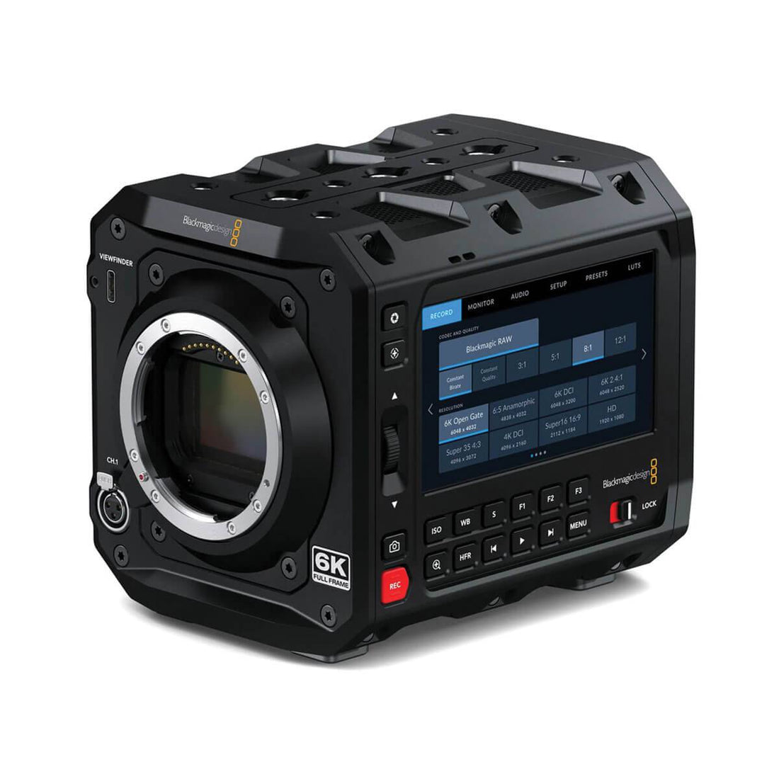 Blackmagic Design PYXIS 6K Cinema Box Camera with Leica L Mount body showing camera lens and controls – image 1