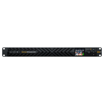 Blackmagic Design SDI Expander 8x12G video converter showing front view with multiple SDI input and output ports.