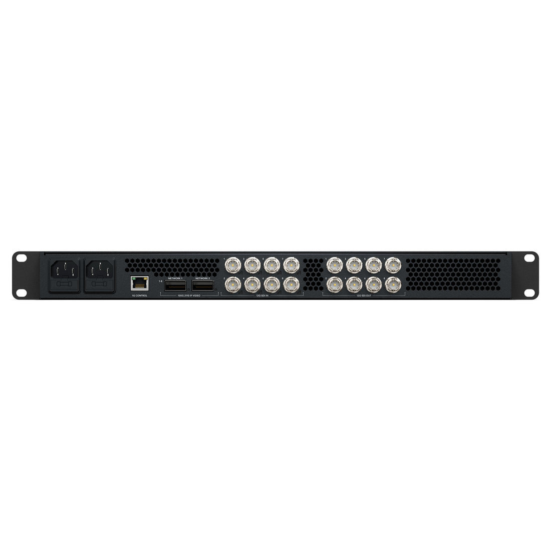 Blackmagic Design SDI Expander 8x12G video converter with multiple SDI input and output ports, rear view showing connectors. – image 2