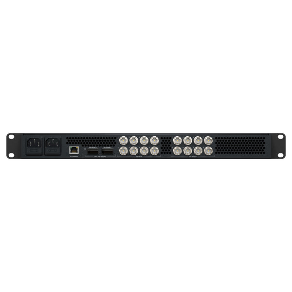 Blackmagic Design SDI Expander 8x12G video converter with multiple SDI input and output ports, rear view showing connections. – image 2