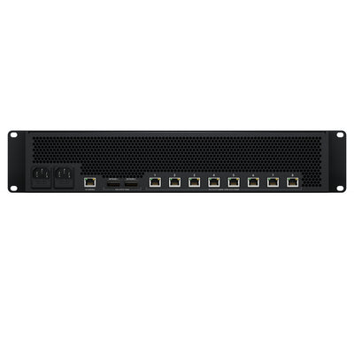 Blackmagic Design Blackmagic StudioBridge 10G PWR distribution amplifier with rear power and connection ports.