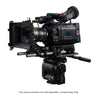Blackmagic Design URSA Cine 12K LF cinema camera with large lens mount and professional controls, black body with branding visible.