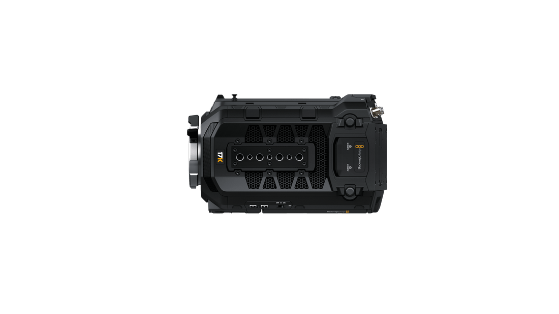 Blackmagic Design URSA Cine 17K cinema camera with top view, featuring professional control interface and large digital display. – image 2