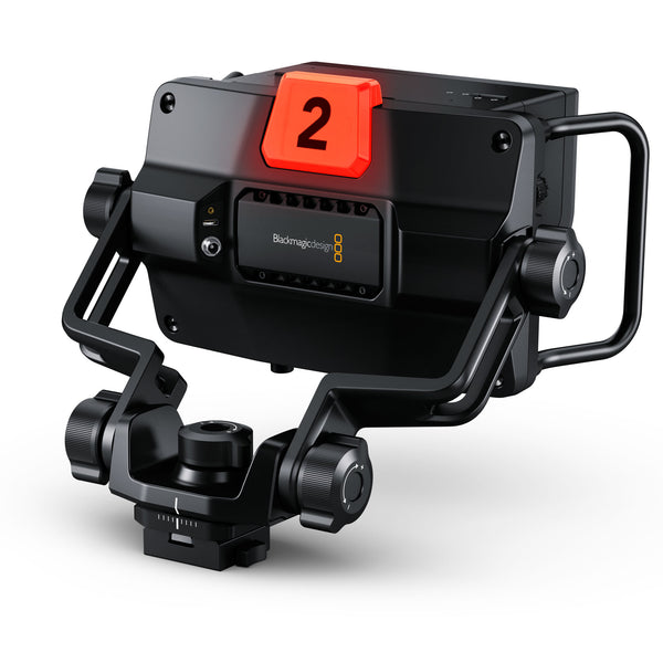 Blackmagic Design URSA Cine Studio Viewfinder attached to camera, professional filmmaking accessories, high-resolution camera viewfinder. – image 2