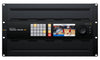 Blackmagic Design Videohub 120x120 12G-SDI video router with front view, showing multiple SDI input and output ports.
