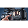 Blackmagic Design PYXIS 6K Cinema Box Camera with Canon EF mount, featuring a touch screen display and professional cinema camera features.