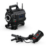 Blackmagic Design URSA Cine 12K cinema camera with EVF kit and PL mount, showing the camera body and electronic viewfinder.