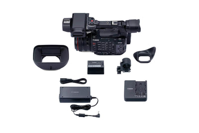 Canon XF605 UHD 4K HDR Pro Camcorder with professional video recording features and ergonomic design.