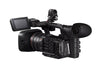 Canon XF605 UHD 4K HDR Pro Camcorder with large lens, professional controls, and ergonomic grip for high-quality video recording.