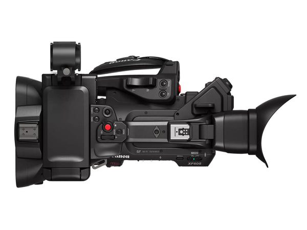 Canon XF605 UHD 4K HDR Pro Camcorder with professional controls and large lens, ideal for high-quality video recording. – image 9