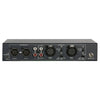 Rear view of Datavideo AD-300 Pro Audio Delay Box showing input and output ports for professional audio delay processing.