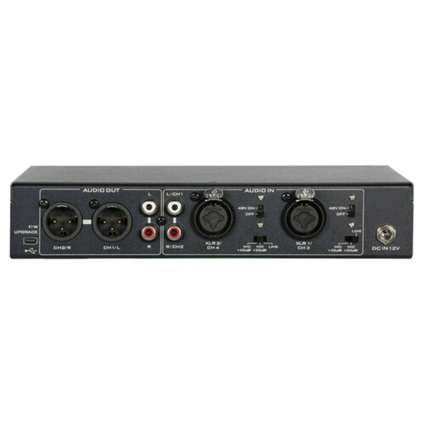 Rear view of Datavideo AD-300 Pro Audio Delay Box showing input and output ports for professional audio delay processing. – image 2