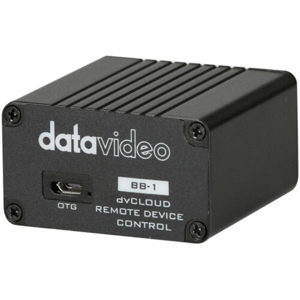 Datavideo BB-1 device control panel with buttons and display for streaming and video production management.