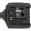 Side view of Datavideo 4K NDI-HX POV camera with compact design and adjustable mounting options.