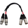 Datavideo CB-41 dual connector XLR audio cable, 14-inch length, with male and female XLR connectors for professional audio connections.