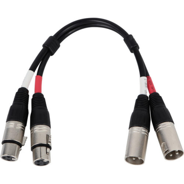 Datavideo CB-41 dual connector XLR audio cable, 14-inch length, with male and female XLR connectors for professional audio connections. – image 1
