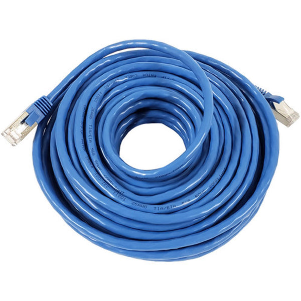 Datavideo CAT6 Ethernet cable for HS-1600T and HS-1500T, 50-foot length, with RJ45 connectors, black color. – image 1