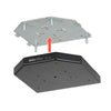 Datavideo CM-10 ceiling mount for PTR-10 Mark II pan/tilt head, showing mounting bracket and hardware components.