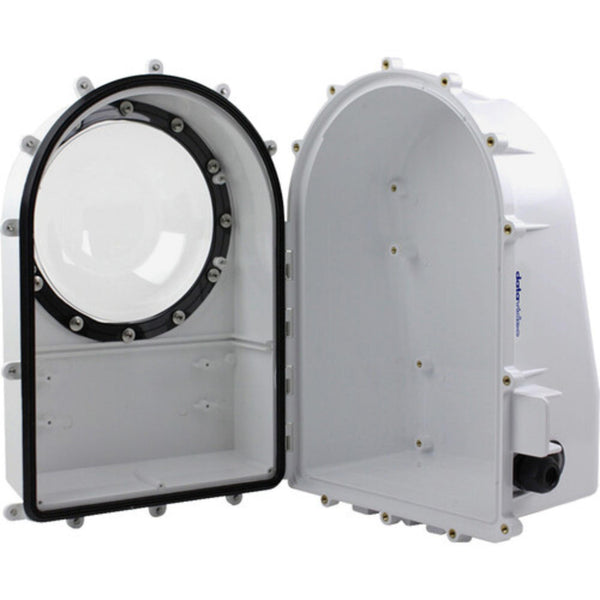 Inside view of Datavideo D2-BASE-EXT camera housing designed for PTC series cameras, showcasing internal components and mounting features. – image 1
