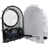 Inside view of Datavideo D2-BASE-HEAT camera housing with heater blower for PTZ and PTC series cameras.